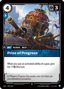 Prize of Progress — SFD — Uncommon — Unit