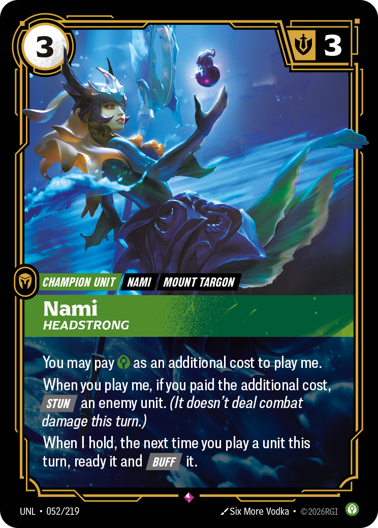 Nami - Headstrong — Unleashed — Rare — Unit