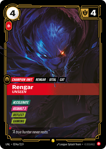 Rengar - Unseen (Alternate Art) — Unleashed — Showcase — Unit