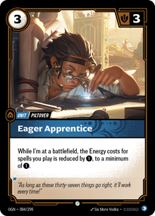Eager Apprentice — Origins — Common — Unit
