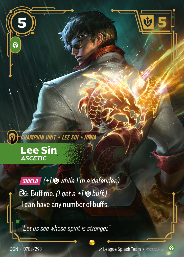 Lee Sin, Ascetic — Origins — Showcase — Unit