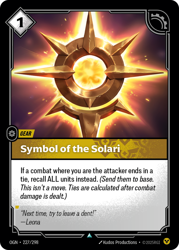 Symbol of the Solari — Origins — Uncommon — Gear