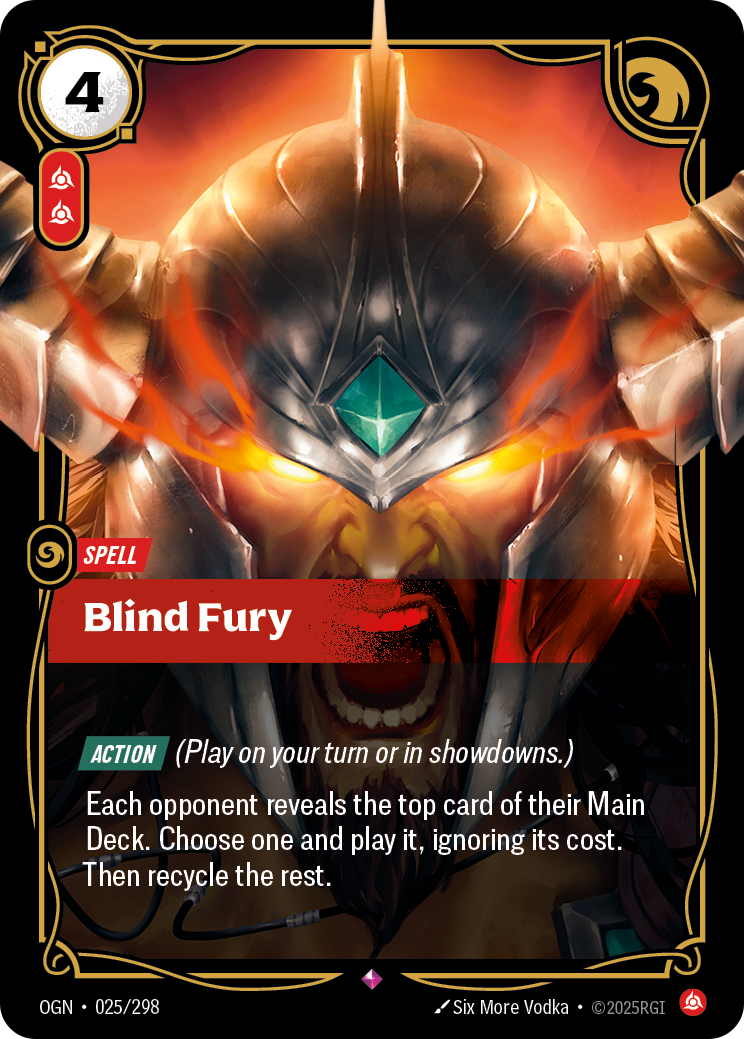 Blind Fury — Origins — Rare — Spell