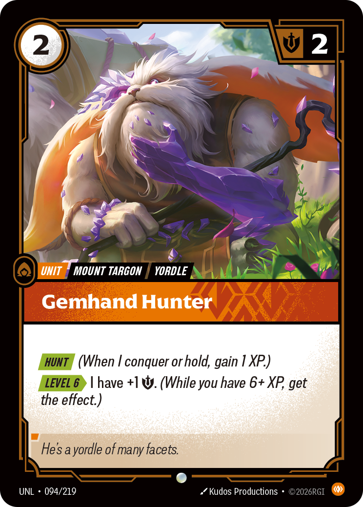Gemhand Hunter — Unleashed — Common — Unit