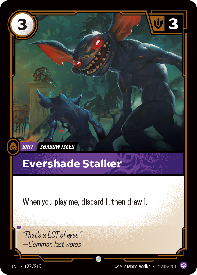 Evershade Stalker — Unleashed — Common — Unit