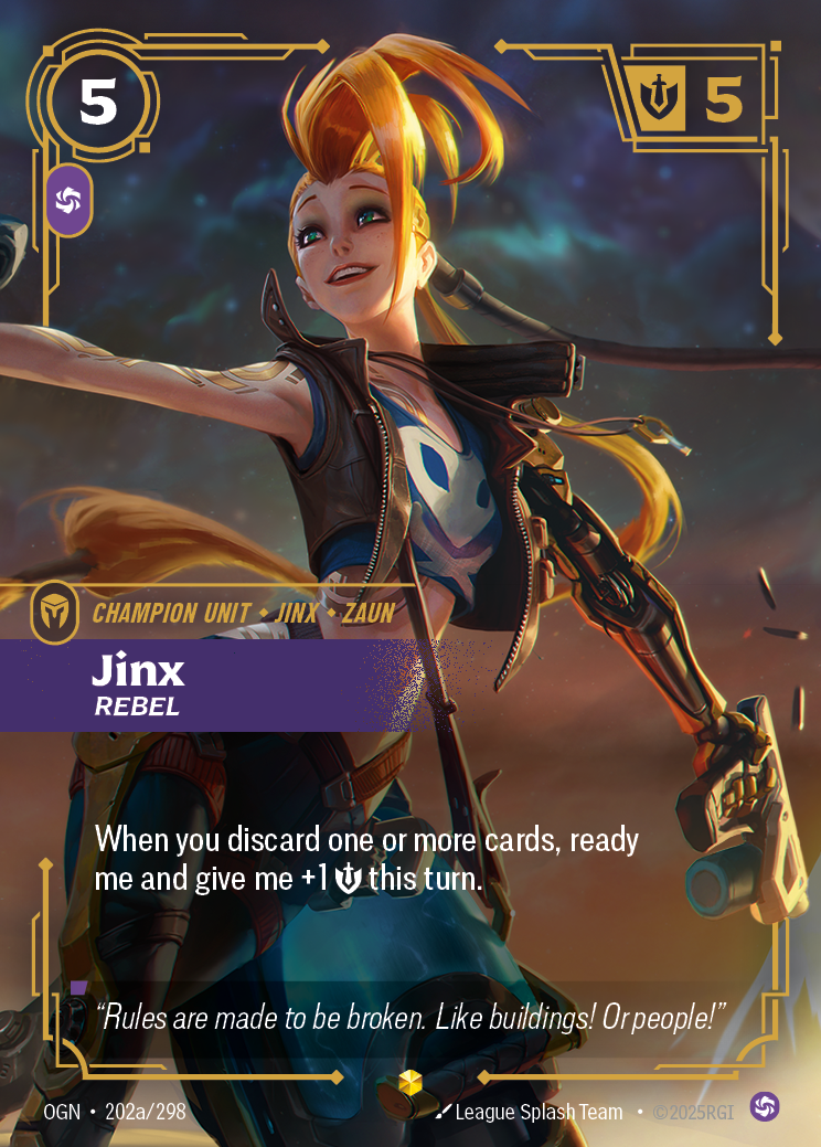 Jinx, Rebel — Origins — Showcase — Unit
