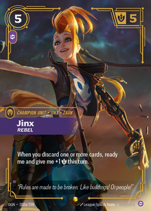 Jinx, Rebel — Origins — Showcase — Unit