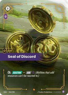Seal of Discord — Origins — Epic — Gear