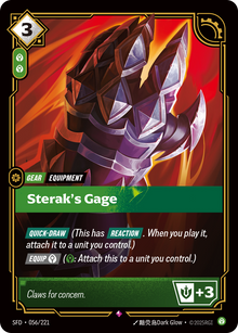 Sterak's Gage — SFD — Rare — Gear