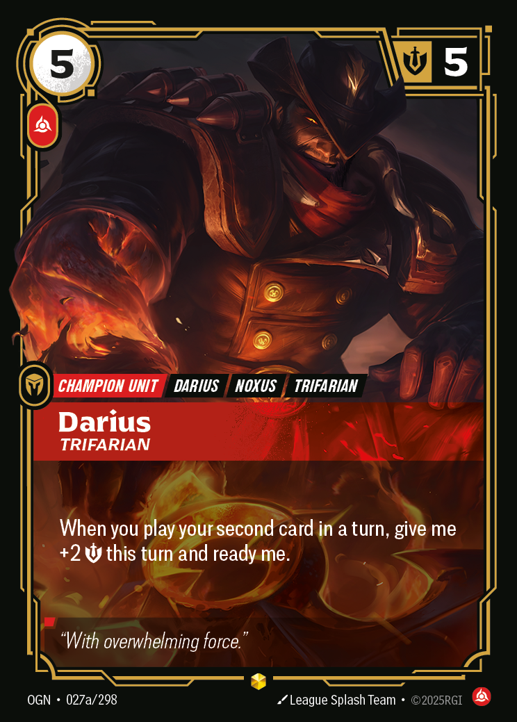 Darius, Trifarian — Origins — Showcase — Unit