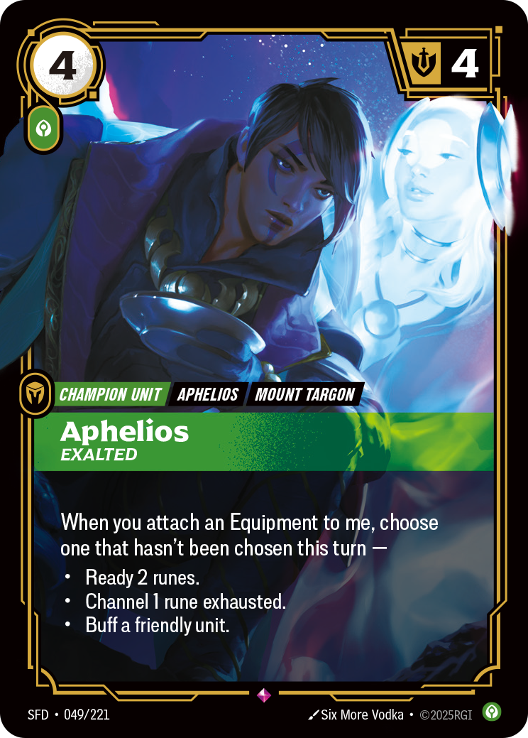 Aphelios, Exalted — SFD — Rare — Unit