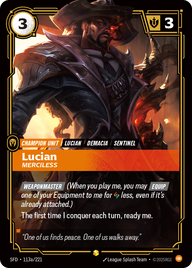 Lucian, Merciless — SFD — Showcase — Unit