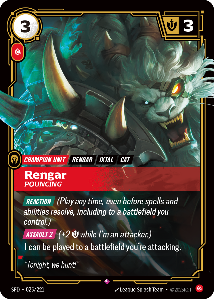 Rengar, Pouncing — SFD — Rare — Unit