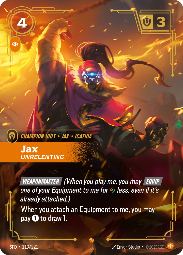 Jax, Unrelenting — SFD — Epic — Unit