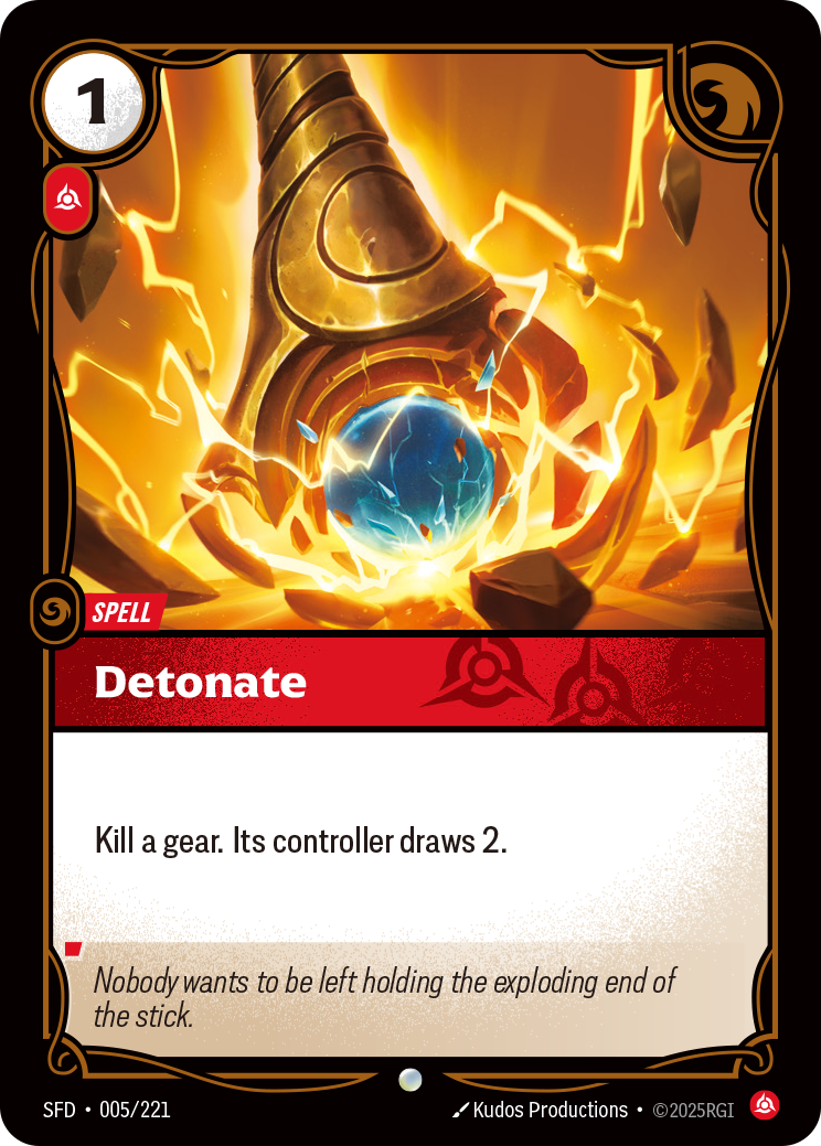 Detonate — SFD — Common — Spell