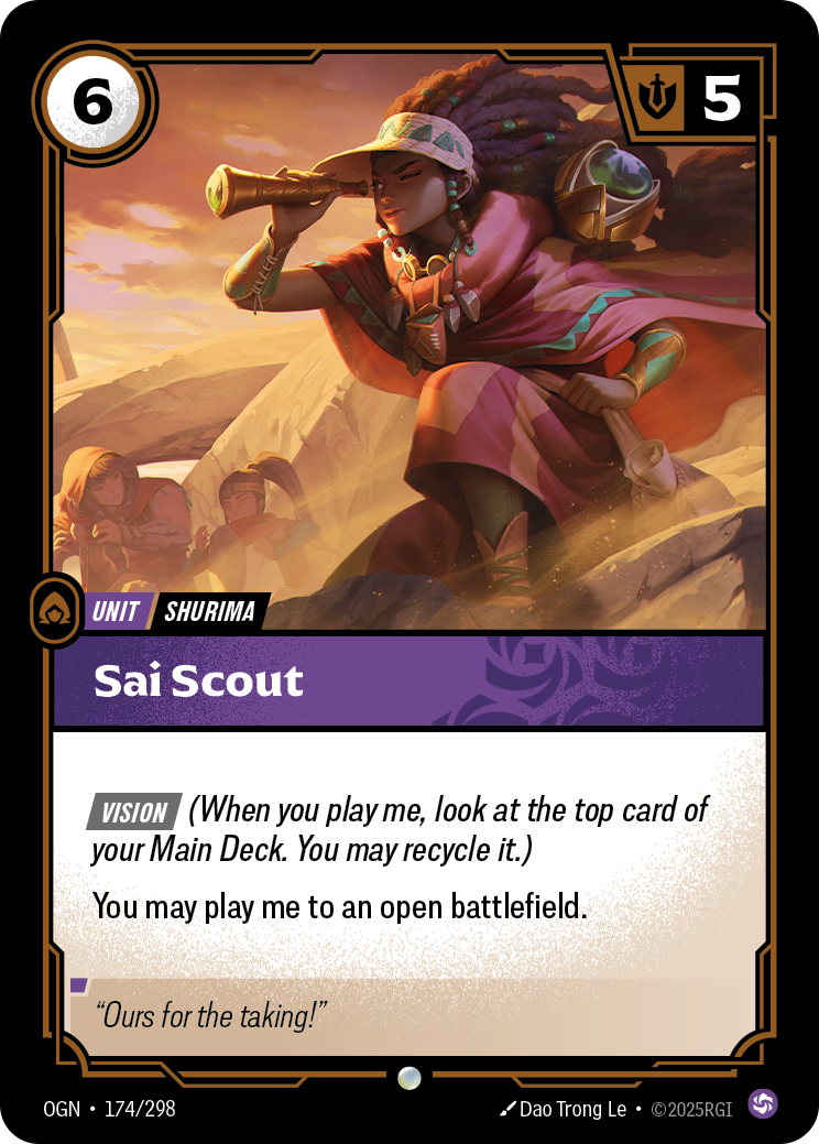Sai Scout — Origins — Common — Unit