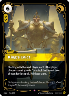 King's Edict — Origins — Rare — Spell