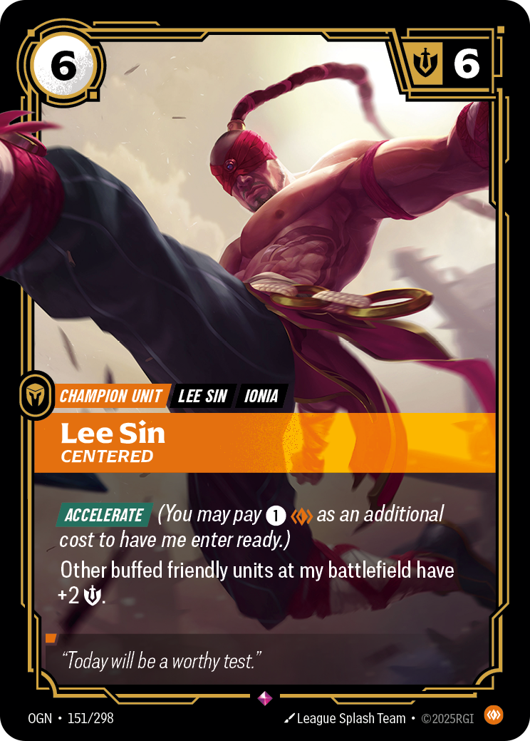 Lee Sin, Centered — Origins — Rare — Unit
