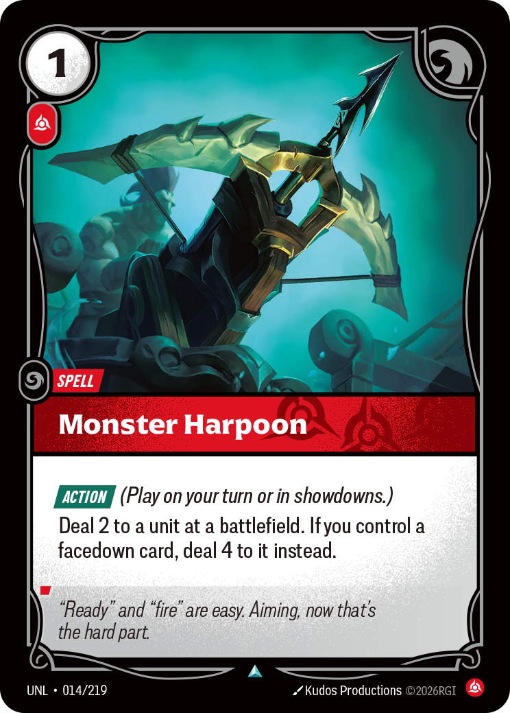 Monster Harpoon — Unleashed — Uncommon — Spell