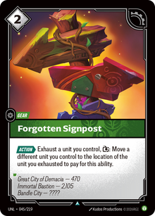 Forgotten Signpost — Unleashed — Uncommon — Gear