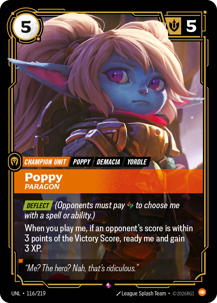 Poppy - Paragon — Unleashed — Rare — Unit