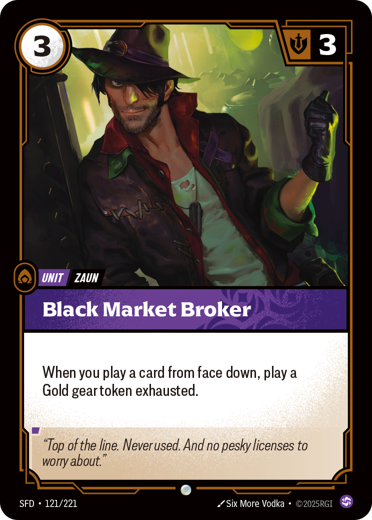 Black Market Broker — SFD — Common — Unit