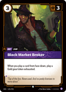 Black Market Broker — SFD — Common — Unit