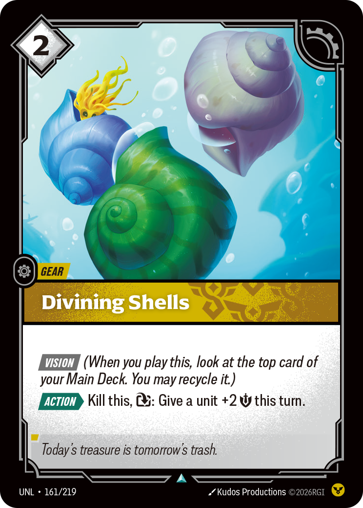 Divining Shells — Unleashed — Uncommon — Gear