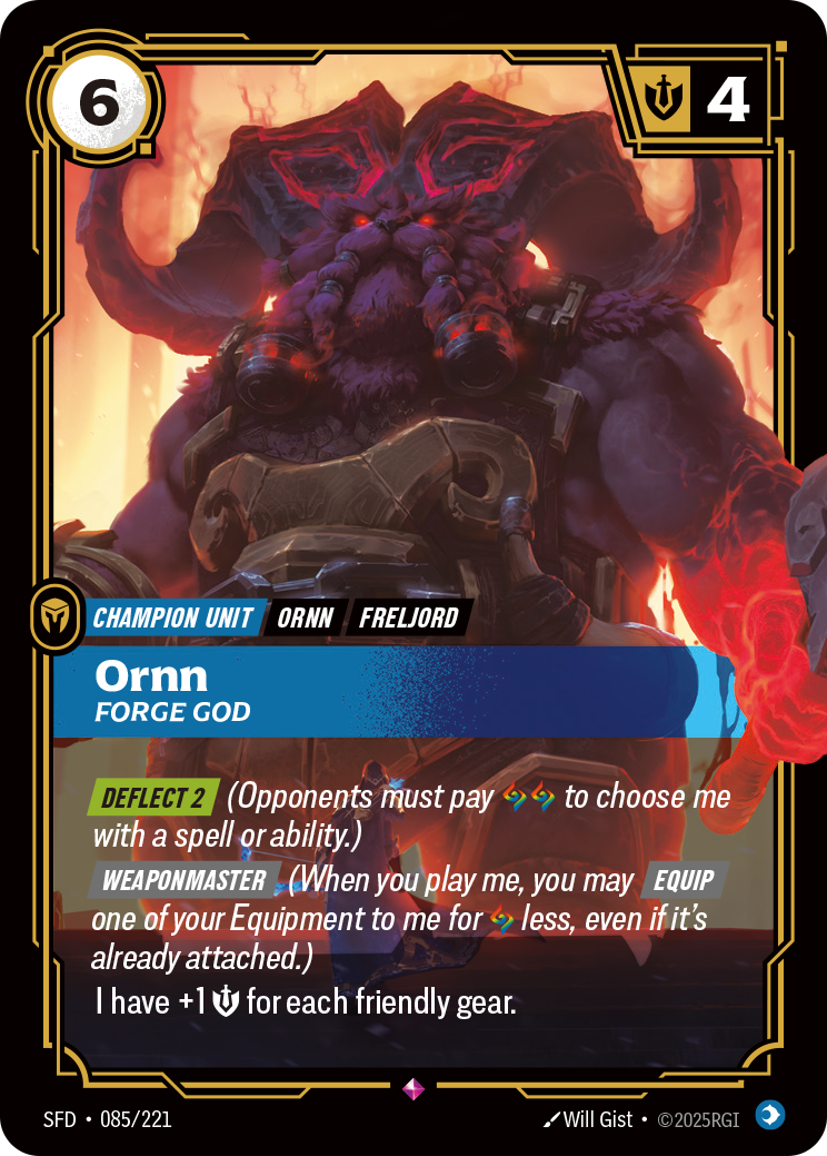 Ornn, Forge God — SFD — Rare — Unit