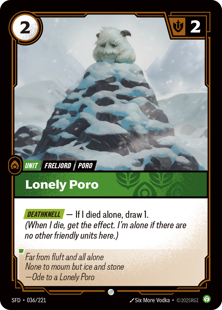 Lonely Poro — SFD — Common — Unit