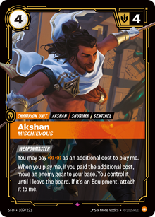 Akshan, Mischievous — SFD — Rare — Unit