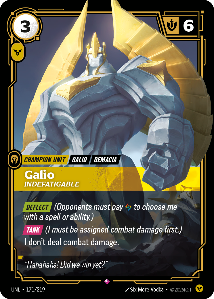Galio - Indefatigable — Unleashed — Rare — Unit