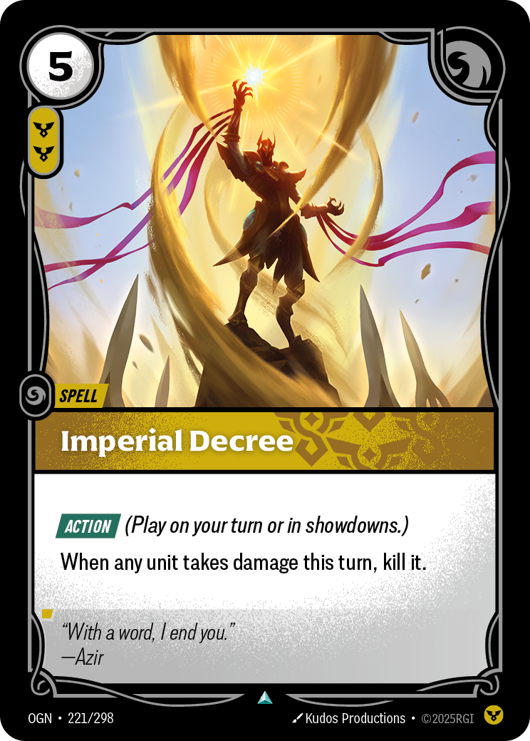 Imperial Decree — Origins — Uncommon — Spell